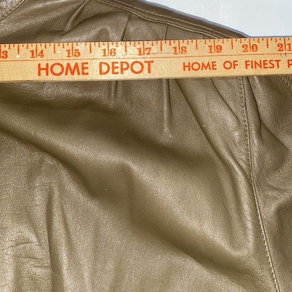 VINTAGE ECHTES LEDER Genuine Leather Motorcycle Bike Jacket. Zip front with snap - Picture 14 of 16